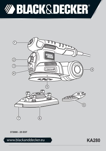 BlackandDecker Ponceuse Orbitale- Ka280 - Type 1 - Instruction Manual (EuropÃ©en Oriental)