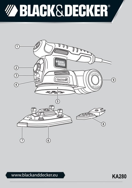 BlackandDecker Ponceuse Orbitale- Ka280 - Type 1 - Instruction Manual (Europ&eacute;en)