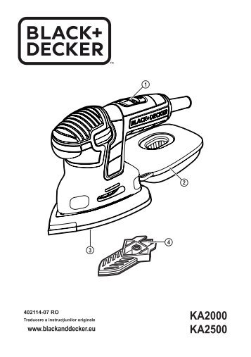 BlackandDecker Ponceuse Vibrante- Ka2000 - Type 1 - Instruction Manual (Roumanie)