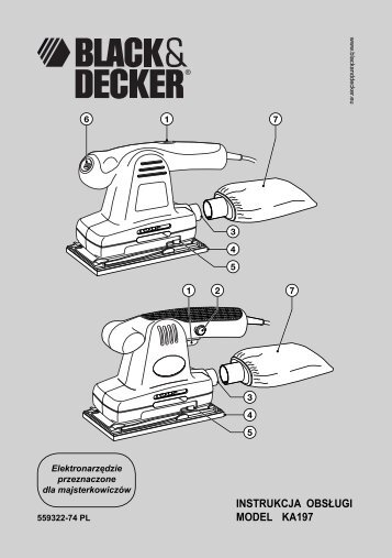 BlackandDecker Ponceuse- Ka197e - Type 1 - Instruction Manual (Pologne)