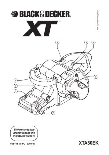 BlackandDecker Ponceuse A Bande- Xta80e - Type 1 - 2 - Instruction Manual (Pologne)