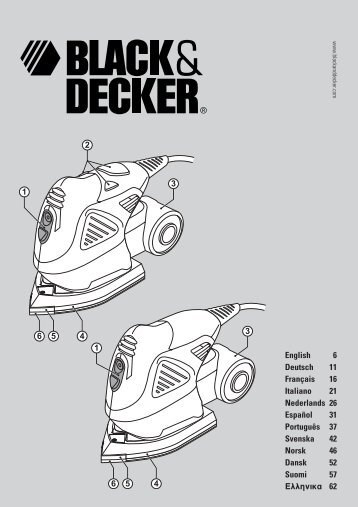 BlackandDecker Ponceuse Orbitale- Ka270k - Type 1 - Instruction Manual (EuropÃ©en)