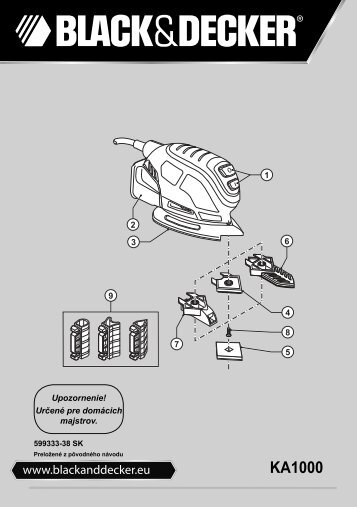 BlackandDecker Ponceuse Vibrante- Ka1000 - Type 1 - Instruction Manual (Slovaque)