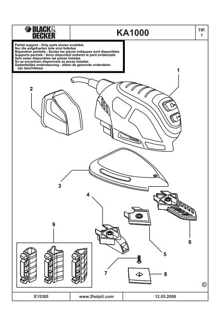 BlackandDecker Ponceuse Vibrante- Ka1000 - Type 1 - Instruction Manual (Balkans)