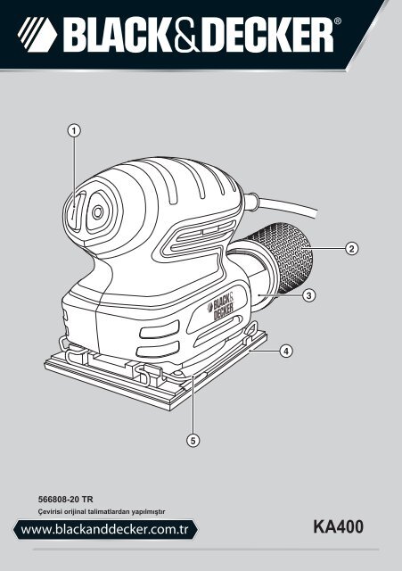 BlackandDecker Ponceuse Orbitale- Ka400 - Type 1 - Instruction Manual (Turque)