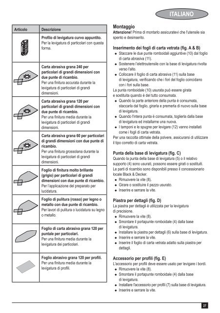 BlackandDecker Ponceuse Vibrante- Ka1000 - Type 1 - Instruction Manual (Europ&eacute;en)