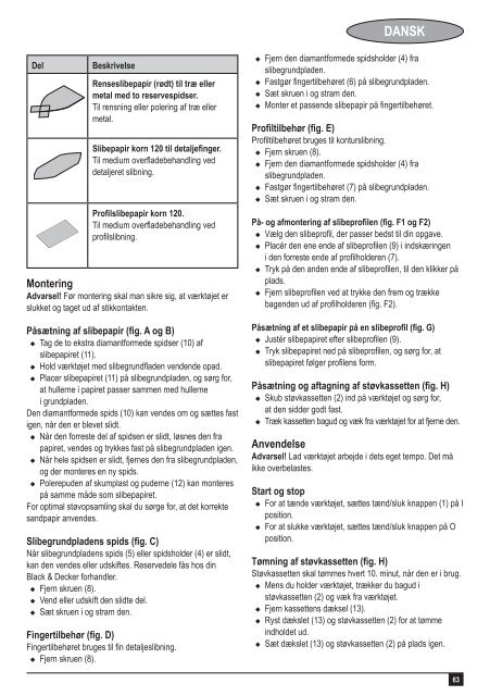BlackandDecker Ponceuse Vibrante- Ka1000 - Type 1 - Instruction Manual (Europ&eacute;en)