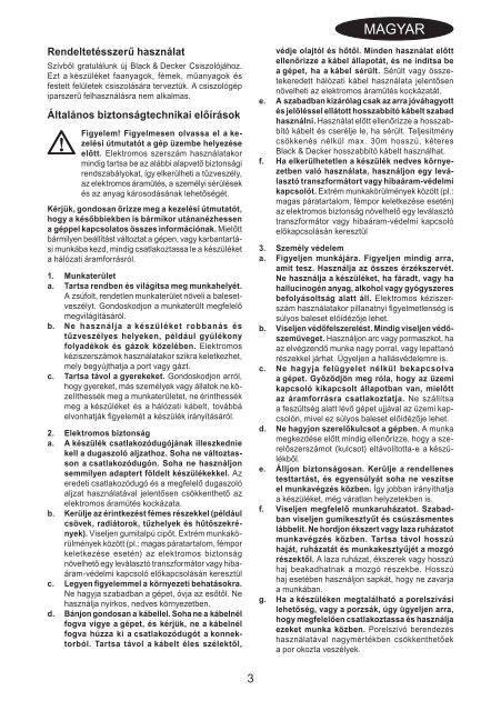 BlackandDecker Ponceuse Orbitale- Ka400 - Type 1 - Instruction Manual (la Hongrie)