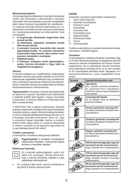 BlackandDecker Ponceuse Vibrante- Ka168k - Type 1 - Instruction Manual (la Hongrie)