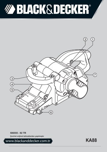 BlackandDecker Ponceuse A Bande- Ka88 - Type 3 - Instruction Manual (Turque)