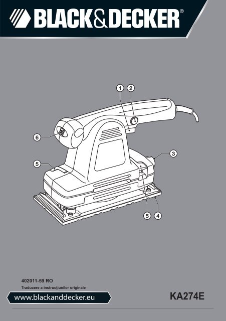 BlackandDecker Ponceuse Orbitale- Ka274ek(L) - Type 1 - Instruction Manual (Roumanie)