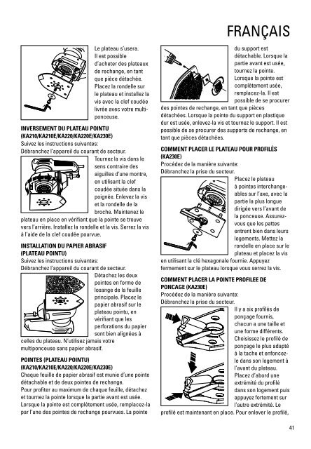 BlackandDecker Ponceuse- Ka200 - Type 1 - Instruction Manual (Europ&eacute;en)