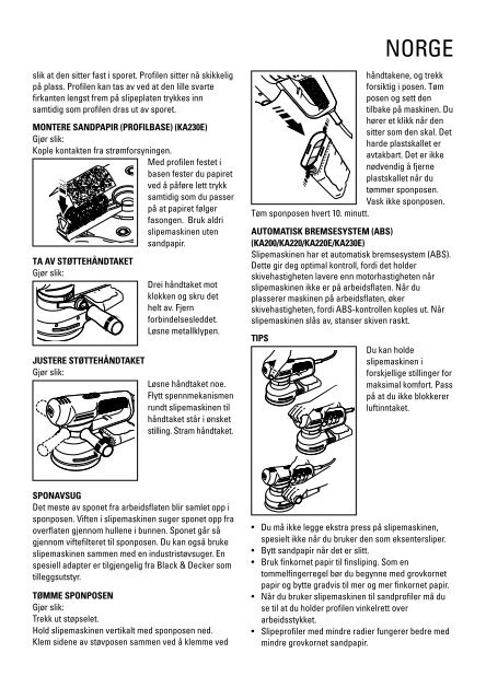 BlackandDecker Ponceuse- Ka200 - Type 1 - Instruction Manual (Europ&eacute;en)