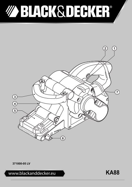 BlackandDecker Ponceuse A Bande- Ka88 - Type 3 - Instruction Manual (Lettonie)