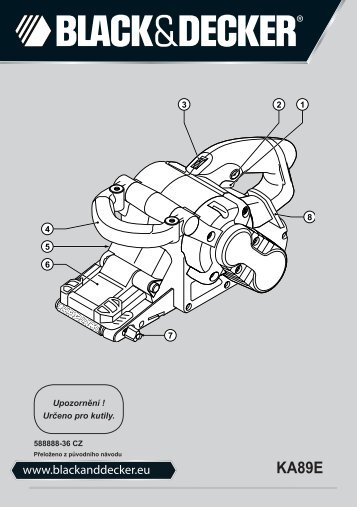 BlackandDecker Ponceuse A Bande- Ka89e - Type 1 - Instruction Manual (TchÃ¨que)