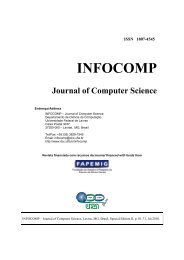 INFOCOMP – Journal of Computer Science - Departamento de ...