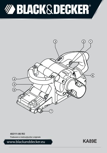 BlackandDecker Ponceuse A Bande- Ka89e - Type 1 - Instruction Manual (Roumanie)