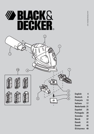 BlackandDecker Ponceuse Vibrante- Ka165gt - Type 1 - Instruction Manual (Pologne)