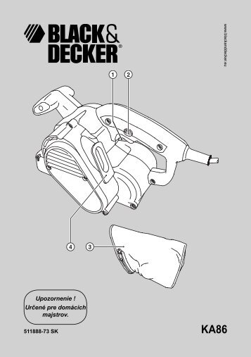 BlackandDecker Ponceuse A Bande- Ka86 - Type 1 - Instruction Manual (Slovaque)