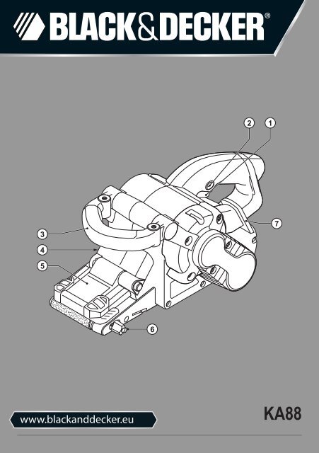 BlackandDecker Ponceuse A Bande- Ka88 - Type 1 - 2 - Instruction Manual (Europ&eacute;en)