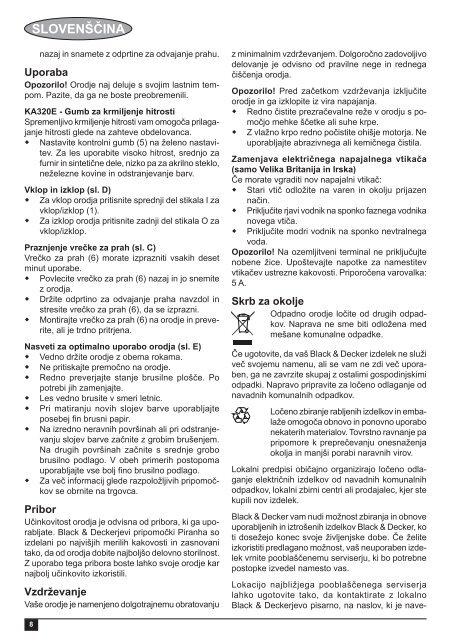 BlackandDecker Ponceuse- Ka320e - Type 1 - Instruction Manual (Balkans)