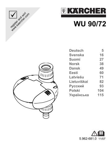 Karcher Programmateur WU 90/72 - manuals