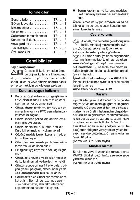 Karcher FP 303 - manuals