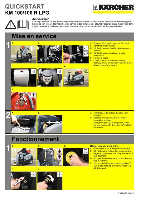 Karcher KM 100/100 R LPG - manuals