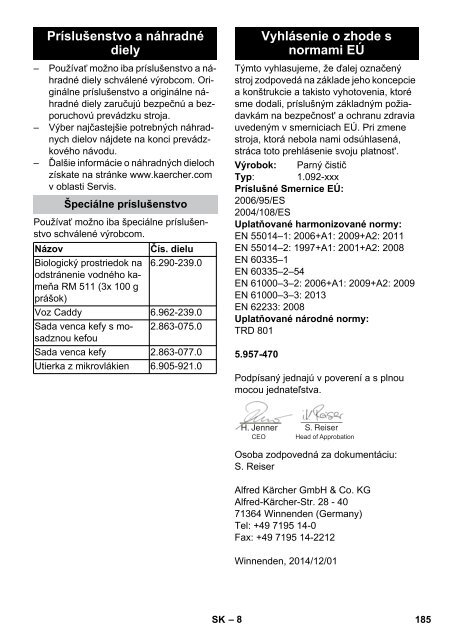 Karcher Nettoyeur vapeur SG 4/4 - manuals