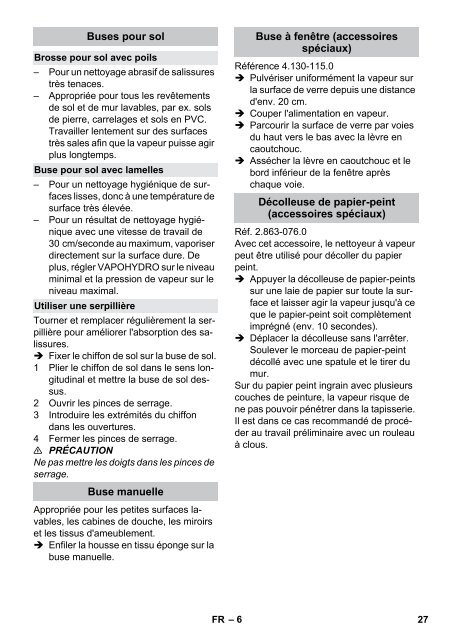 Karcher Nettoyeur vapeur SG 4/4 - manuals