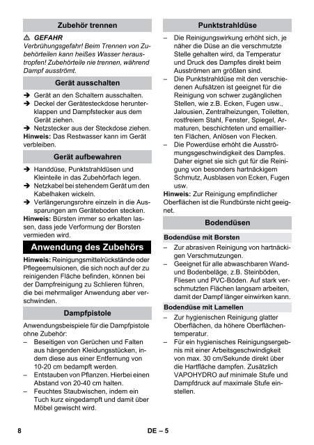 Karcher Nettoyeur vapeur SG 4/4 - manuals
