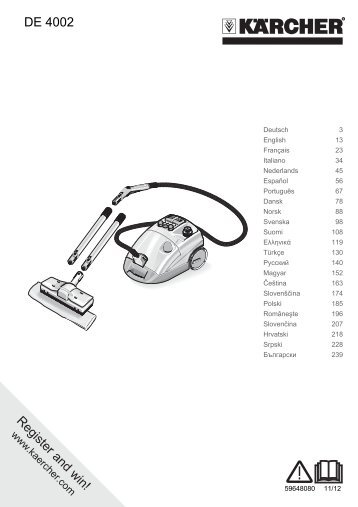 Karcher DE 4002 - manuals