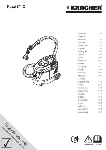 Karcher Puzzi 8/1 C - manuals