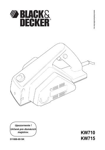 BlackandDecker Rabot- Kw715 - Type 3 - Instruction Manual (Slovaque)