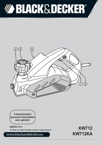 BlackandDecker Rabot- Kw712 - Type 2 - Instruction Manual (la Hongrie)