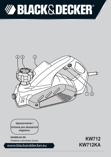 BlackandDecker Rabot- Kw712 - Type 2 - Instruction Manual (Slovaque)