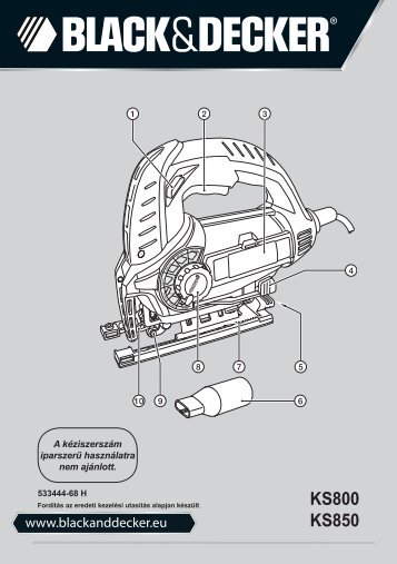 BlackandDecker Scie A Onglets- Ks800 - Type 1-2 - Instruction Manual (la Hongrie)