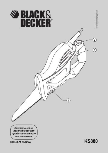 BlackandDecker Scie De Decoupe- Ks880ec - Type 1 - Instruction Manual (Russie - Ukraine)