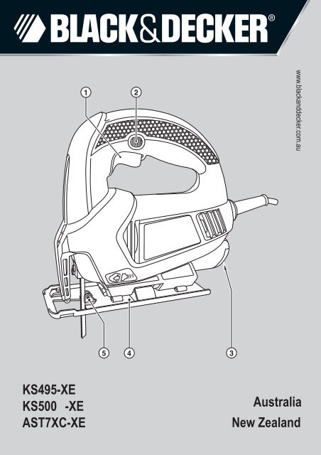 BlackandDecker Scie Sauteuse- Ks500 - Type 1 - Instruction Manual (Australie Nouvelle-Z&eacute;lande)