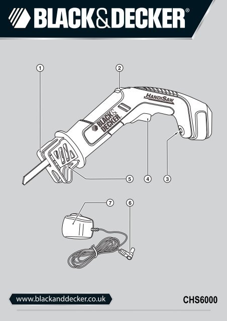 BlackandDecker Scie Sabre- Chs6000---A - Type H1 - Instruction Manual (Anglaise)