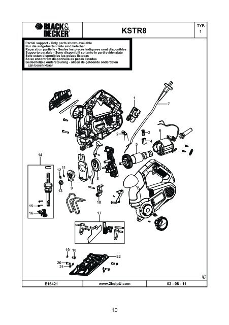 BlackandDecker Scie Sauteuse- Kstr8k - Type 1 - Instruction Manual (Turque)