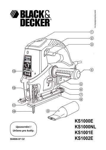 BlackandDecker Scie Sauteuse- Ks1000e - Type 1 - Instruction Manual (TchÃ¨que)