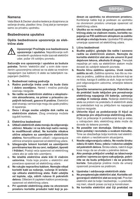 BlackandDecker Scie Sauteuse- Ast7xc - Type 2 - Instruction Manual (Balkans)