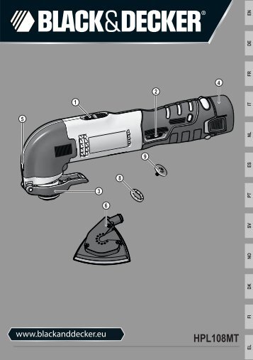 BlackandDecker Outil Oscillatoire- Hpl108 - Type H1 - Instruction Manual (EuropÃ©en)