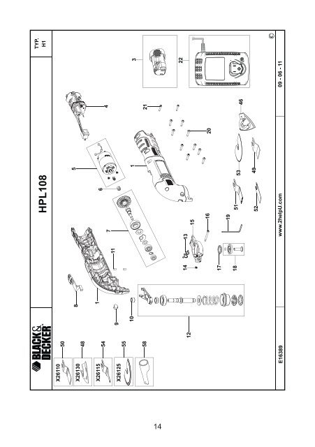 BlackandDecker Outil Oscillatoire- Hpl108 - Type H1 - Instruction Manual (la Hongrie)