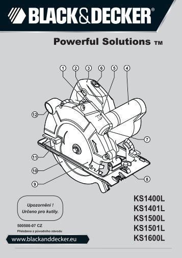 BlackandDecker Scie Circulaire- Ks1400l - Type 1 - Instruction Manual (TchÃ¨que)