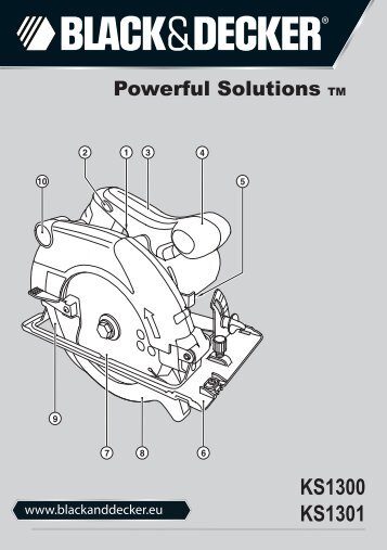 BlackandDecker Scie Circulaire- Ks1300 - Type 1 - Instruction Manual (EuropÃ©en)