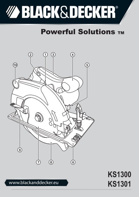 BlackandDecker Scie Circulaire- Ks1300 - Type 1 - Instruction Manual (Europ&eacute;en)