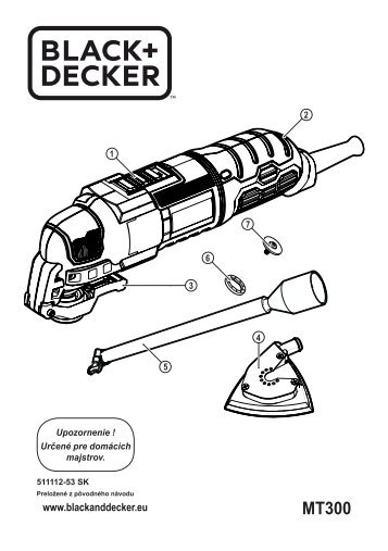 BlackandDecker Outil Oscillatoire- Mt300 - Type 1 - Instruction Manual (Slovaque)