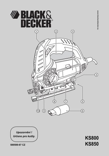 BlackandDecker Scie Sauteuse- Ks800sl - Type 1 - Instruction Manual (TchÃ¨que)